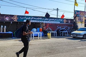برپایی موکب فاطمه الزهرا کارکنان اداره کل امور مالیاتی خوزستان در مرز شلمچه