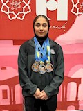 درخشش دختر وزنه بردار مسجدسلیمانی در مسابقات کشوری