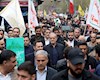 همراهی رئیس‌جمهور با راهپیمایان روز قدس تهران
